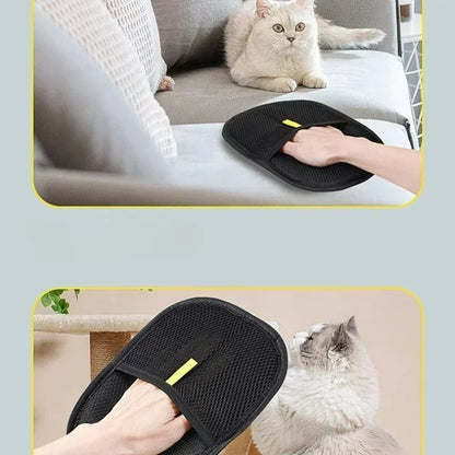 Pet Hair Removal Tool Reusable Static Removal Gloves, Double-Sided Grooming Gloves for Pets, Removes Pet Fur Hair for Carpets