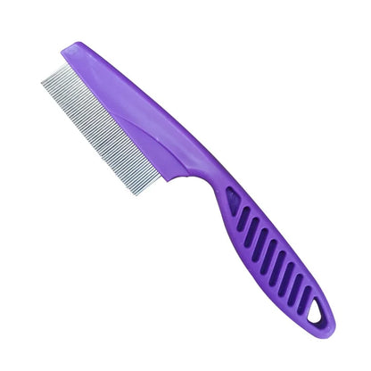 Stainless Steel Flea Comb for Dogs And Cats Portable Hair Removal Brush with Dense Teeth Universal Pet Grooming Cleaning Tool
