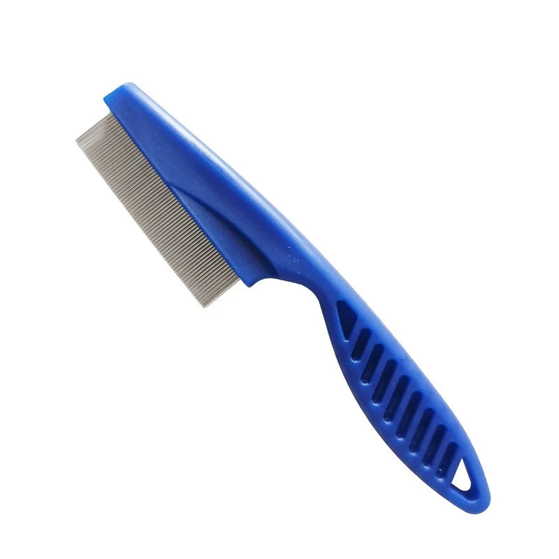 Stainless Steel Flea Comb for Dogs And Cats Portable Hair Removal Brush with Dense Teeth Universal Pet Grooming Cleaning Tool