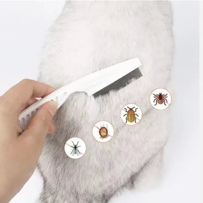 Stainless Steel Flea Comb for Dogs And Cats Portable Hair Removal Brush with Dense Teeth Universal Pet Grooming Cleaning Tool