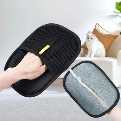 Pet Hair Removal Tool Reusable Static Removal Gloves, Double-Sided Grooming Gloves for Pets, Removes Pet Fur Hair for Carpets